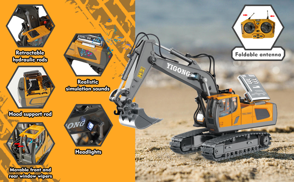 New RC Engineering Vehicle Toy — 2.4G Crawler Bulldozer, Excavator & Dumper Car for Boys, Kids Holiday Gift
