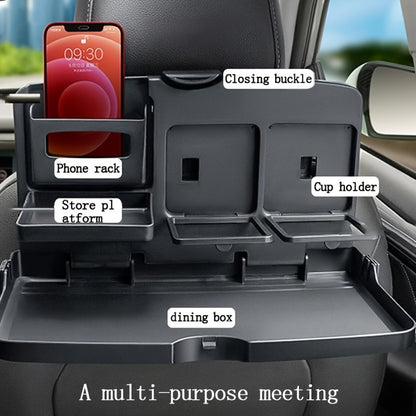 Adjustable and Foldable Car Dining Table with Cup Holder – Portable Backseat Storage Tray for Food and Drinks, Made of Durable PP Material