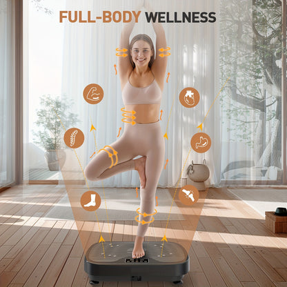 Vibration Plate Fitness Platform – Full Body Shaker Machine for Lymphatic Drainage, Weight Loss and Fat Burning, Exercise Machine for Women and Men