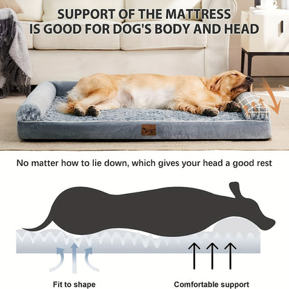 Orthopedic XL Dog Bed for Extra Large Dogs – Removable Washable Cover, Ideal for Crates