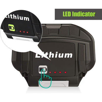 High-Capacity 40V 6.0Ah Lithium Battery Replacement – Compatible with Ryobi 40V Cordless Tools – Long-Lasting, Reliable, Safe Performance