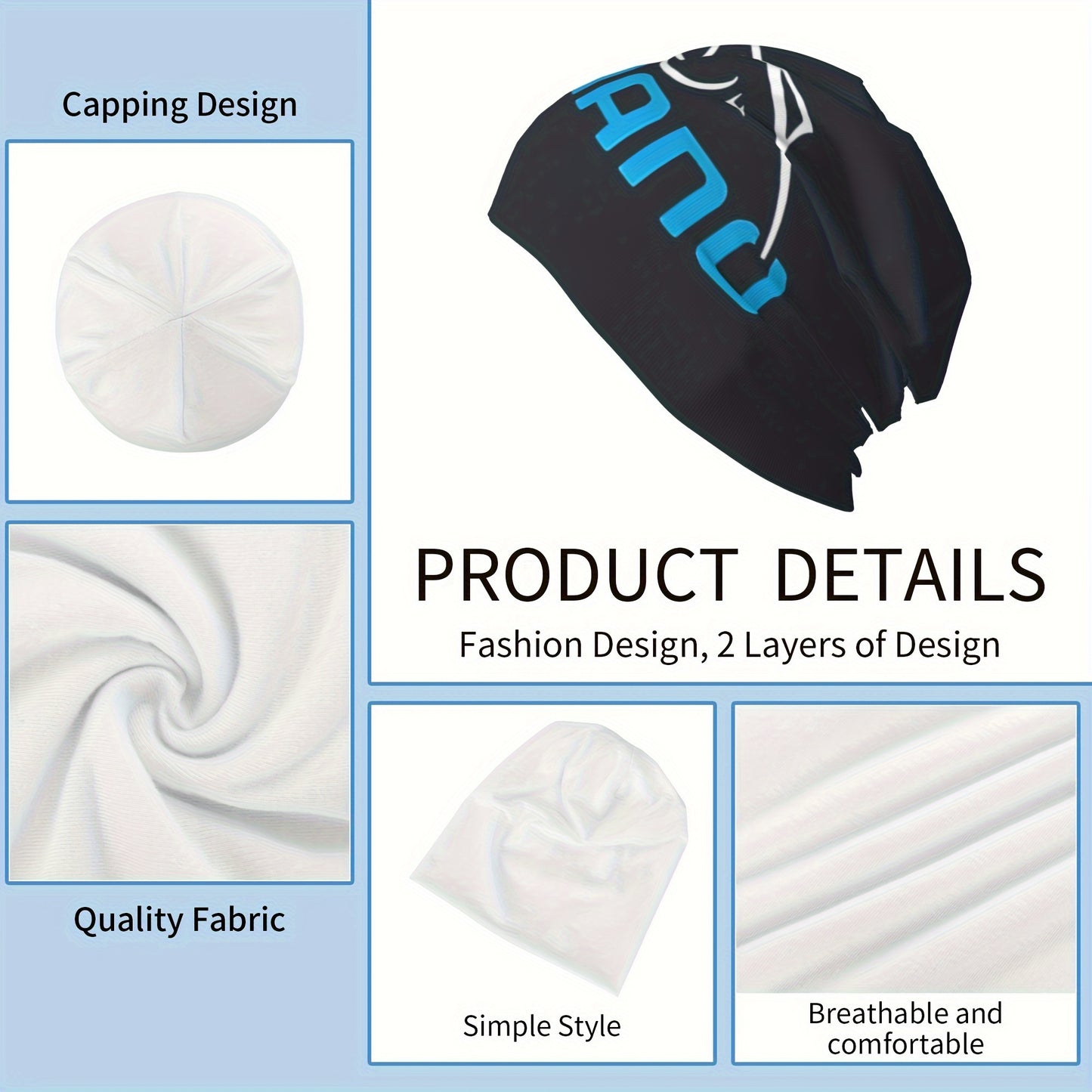 Stylish Thin Flying Fish Hat – Brimless Fitted Cap with Skull Design – Fashionable Unisex Headwear for Casual Wear