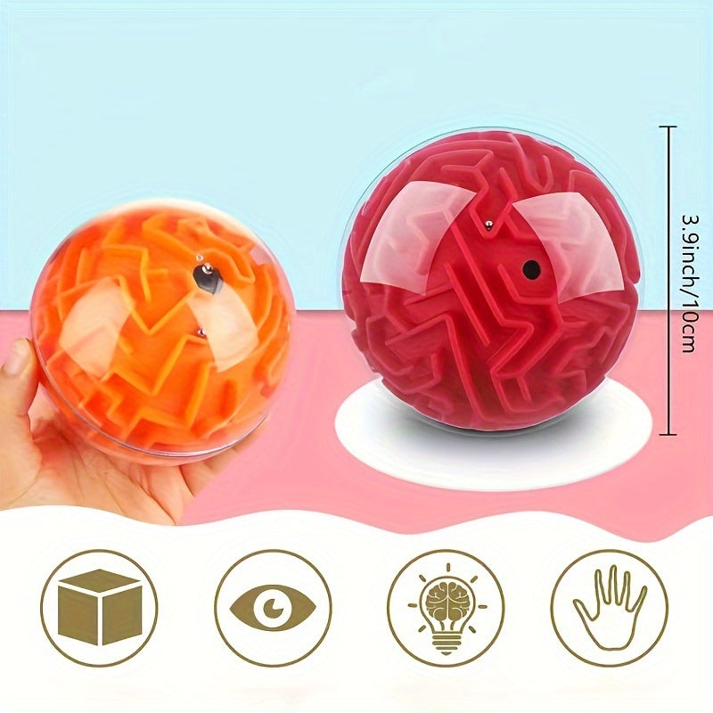 Maze Ball Puzzle Set - 2 Piece Brain-Teasing Challenge with Higher Level, Smaller Steel Balls