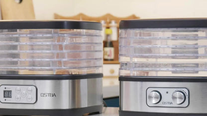 5 Tray OSTBA Food Dehydrator Machine – Adjustable Temp Control, 72H Timer, LED Display and Recipe Book – 240W for Drying Food, Jerky, Fruit, Dog Treats