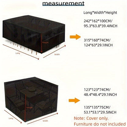 Waterproof Patio Furniture Covers – 210D Outdoor Furniture Covers for Sofa, Table & Chair Sets, UV, Rain, Snow & Dust Protection