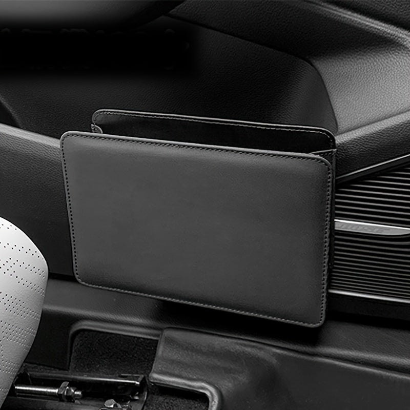 Foldable Car Trash Can and Storage Organizer – Faux Leather, Door-Mounted or Seat Back Design – Vehicle Interior Accessory