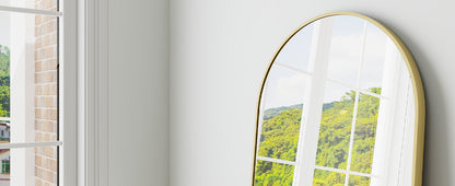 21x64 inch Arched Full Length Mirror – High Definition Aluminum Alloy Frame for Bedroom or Living Room