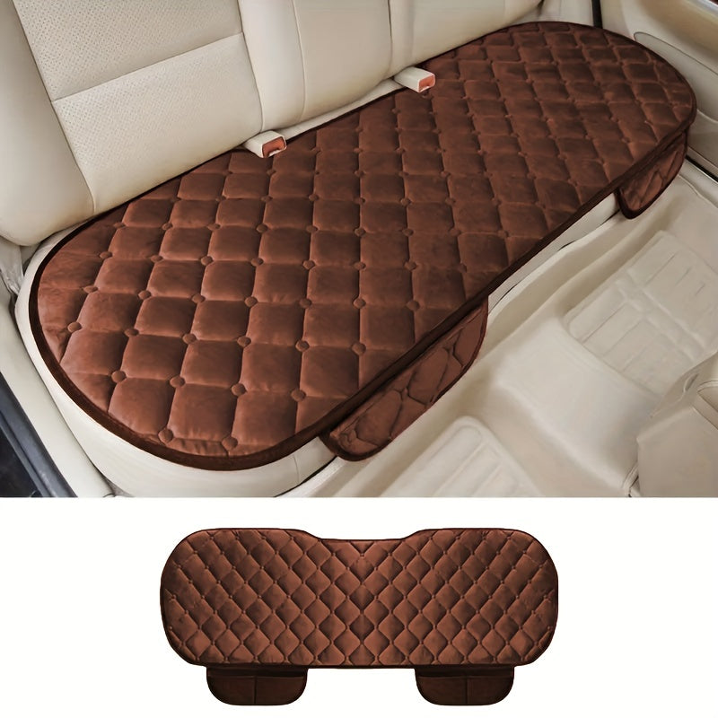 Car Back Seat Cover – Plush Rear Protector Mat, Non-Slip Auto Chair Cushion Accessories for Back Row