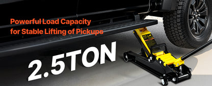 SucceBuy 2.5T Floor Hydraulic Jack – Low Profile Pneumatic Steel Floor Jack with Single Piston Lift Pump