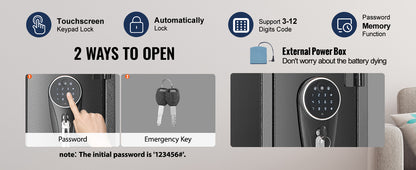 SucceBuy 3-8 Gun Safe – Digital Keypad Lock Cabinet with Removable Shelf for Rifles & Pistols