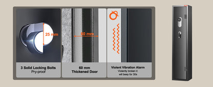 SucceBuy 3-8 Gun Safe – Digital Keypad Lock Cabinet with Removable Shelf for Rifles & Pistols