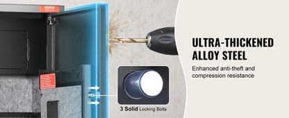 SucceBuy 3-8 Gun Safe – Digital Keypad Lock Cabinet with Removable Shelf for Rifles & Pistols
