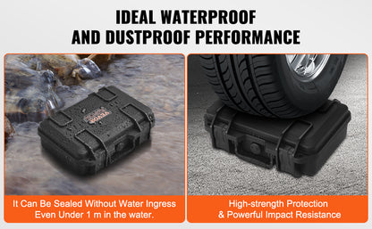 VEVOR Hard Pistol Case — Waterproof Dustproof Lockable Gun Case with Pre-Cut PU Foam for 1/2/5/6 Pistols