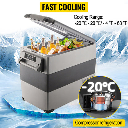 SucceBuy Portable Car Refrigerator Mini Fridge — 20L–55L Compressor Cooler DC 110-240V Ice Box for Camping