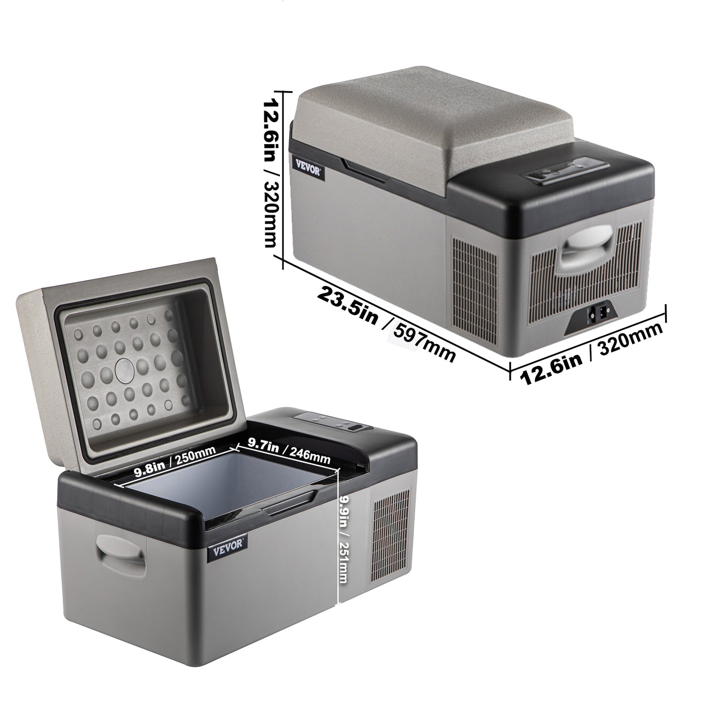 SucceBuy Portable Car Refrigerator Mini Fridge — 20L–55L Compressor Cooler DC 110-240V Ice Box for Camping