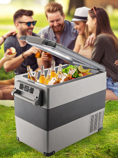 SucceBuy Portable Car Refrigerator Mini Fridge — 20L–55L Compressor Cooler DC 110-240V Ice Box for Camping