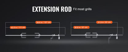 SucceBuy Universal Grill Rotisserie Kit — Stainless Steel Electric BBQ Grill with 9W Motor, Automatic Grilling Set