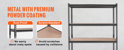 SucceBuy 5-Tier Heavy Duty Metal Storage Shelving Unit – Standing Organizer Rack for Kitchen, Living Room, Warehouse & Flower Stand