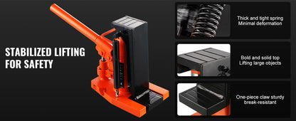 SucceBuy Hydraulic Toe Jack 2.5T – 5T Top Lift Capacity Machine Jack with 0.8–5.3in Toe & 8.9–13.4in Top Height