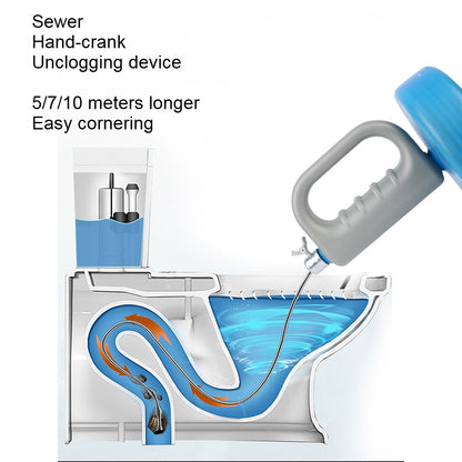 Toilet Sink Drain Unblocker – Handheld Extendable Sewer Pipe Plunger for Bathroom & Kitchen Cleaning (5/7/10m)